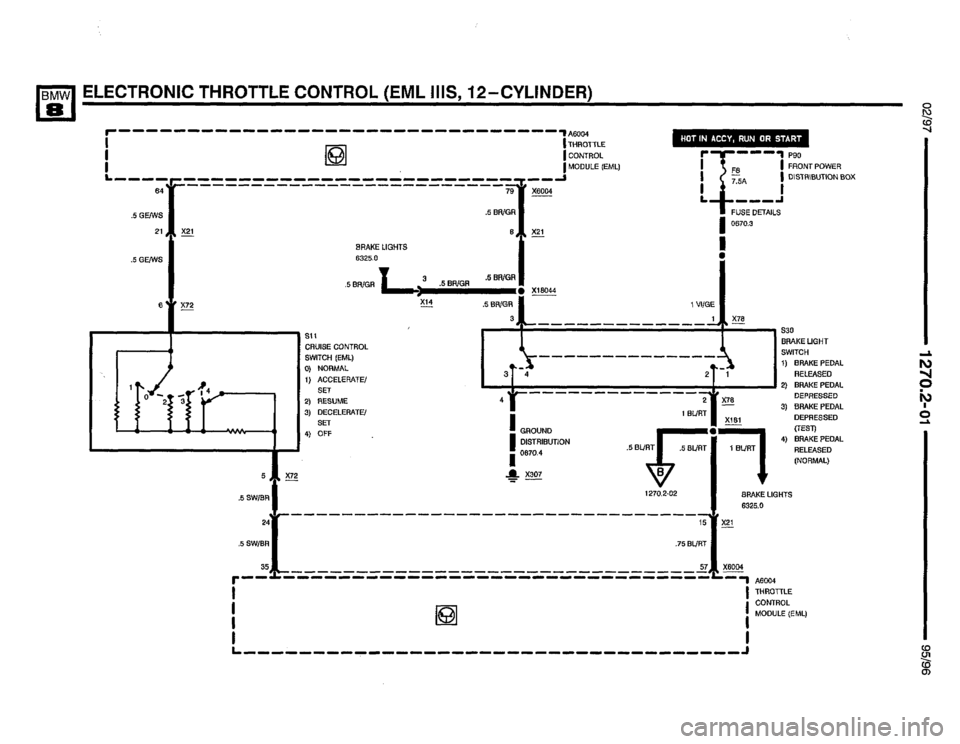 BMW 850csi 1995 E31 Electrical Troubleshooting Manual 