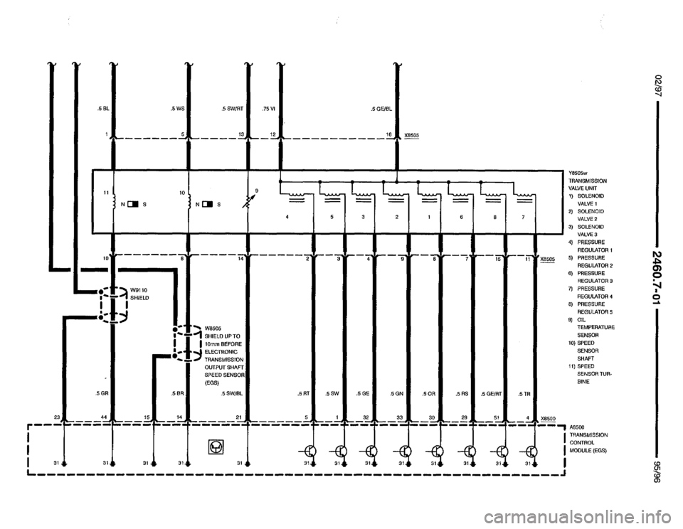 BMW 850csi 1995 E31 Electrical Troubleshooting Manual 