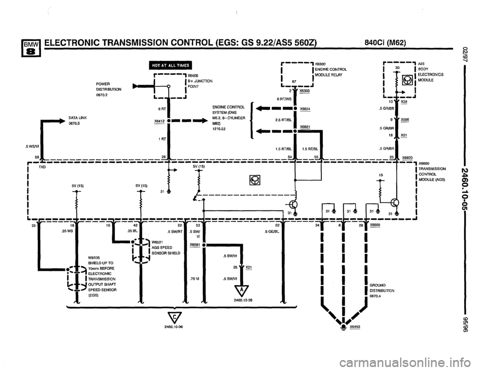 BMW 850csi 1995 E31 Electrical Troubleshooting Manual 