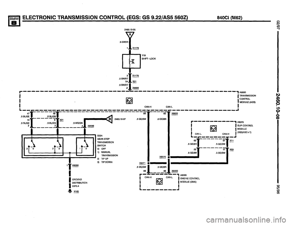BMW 850csi 1995 E31 Electrical Troubleshooting Manual 