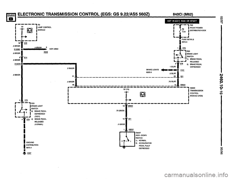 BMW 850csi 1995 E31 Electrical Troubleshooting Manual 