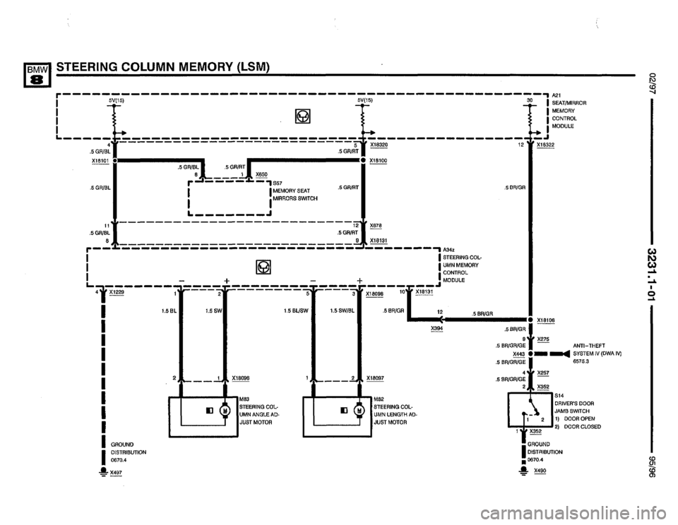 BMW 850csi 1995 E31 Electrical Troubleshooting Manual 