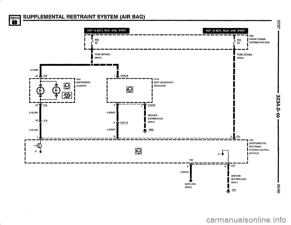 BMW 850csi 1995 E31 Electrical Troubleshooting Manual 
