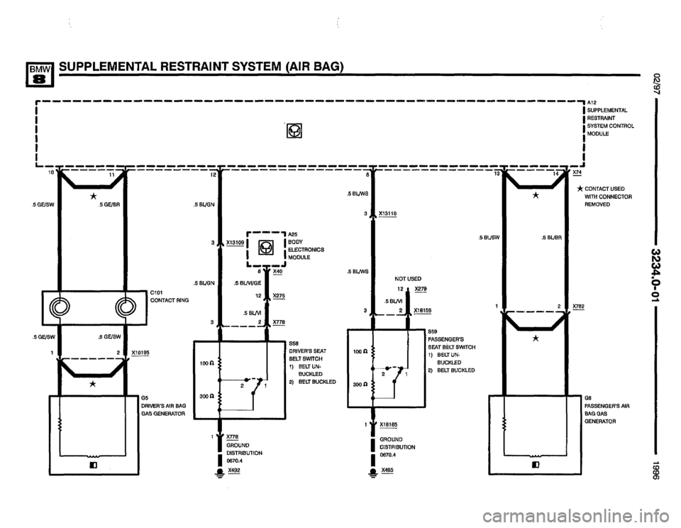 BMW 850csi 1995 E31 Electrical Troubleshooting Manual 