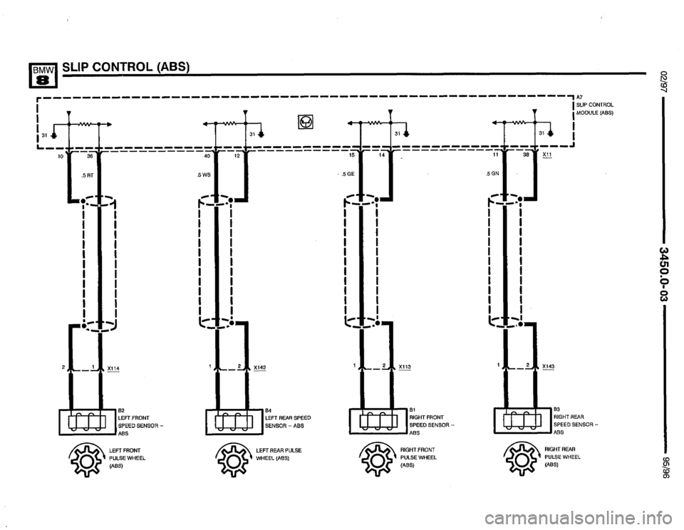 BMW 850csi 1995 E31 Electrical Troubleshooting Manual 