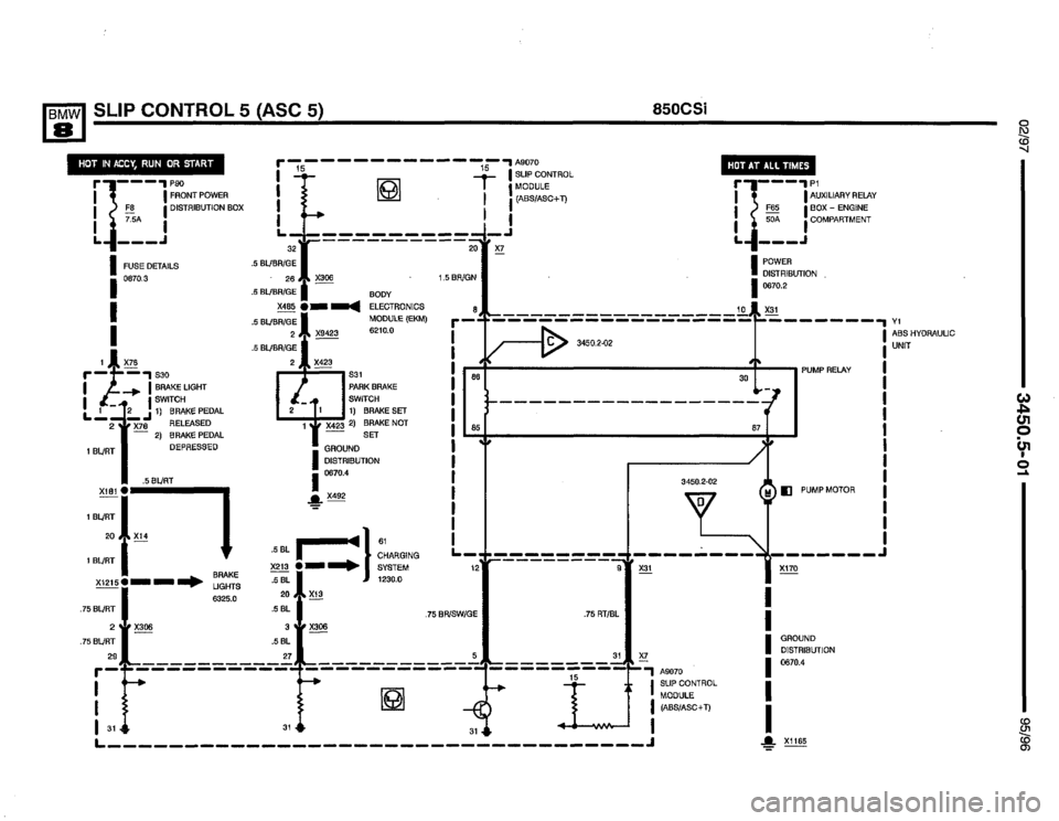 BMW 850csi 1995 E31 Electrical Troubleshooting Manual 