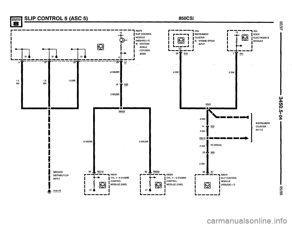 BMW 850csi 1995 E31 Electrical Troubleshooting Manual 