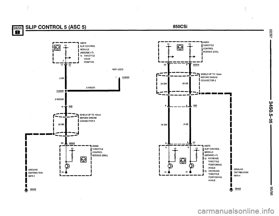 BMW 850csi 1995 E31 Electrical Troubleshooting Manual 