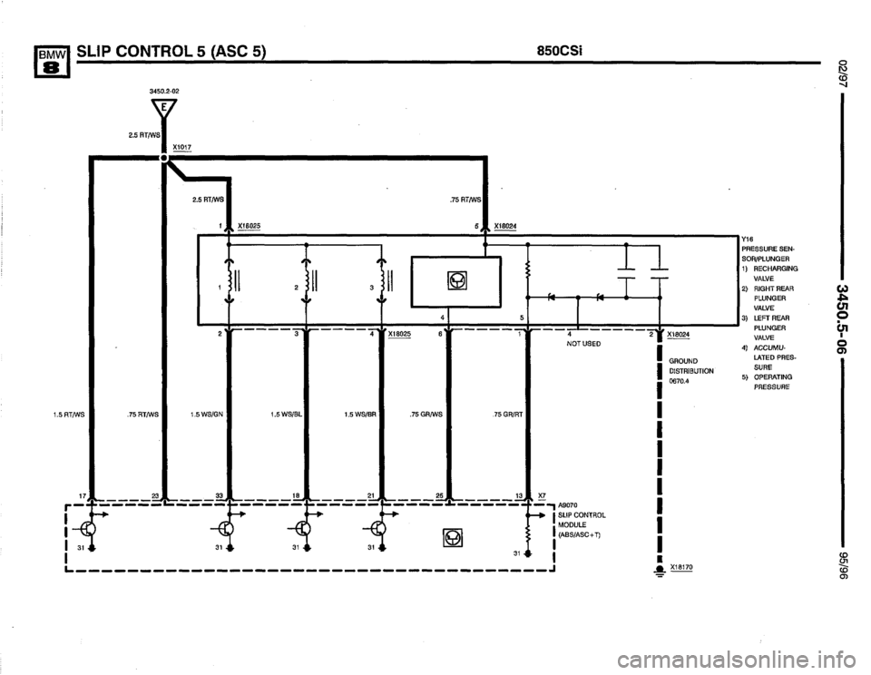 BMW 850csi 1995 E31 Electrical Troubleshooting Manual 