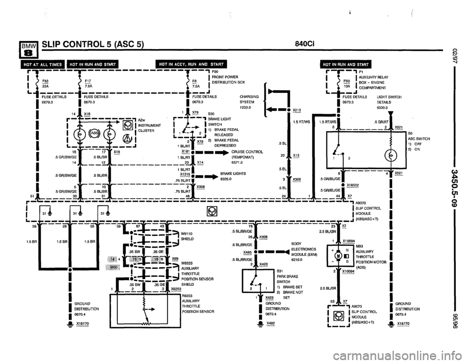 BMW 850csi 1995 E31 Electrical Troubleshooting Manual 