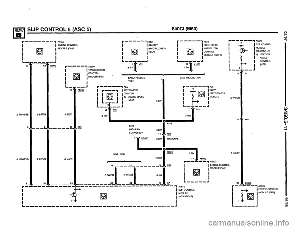 BMW 850csi 1995 E31 Electrical Troubleshooting Manual 