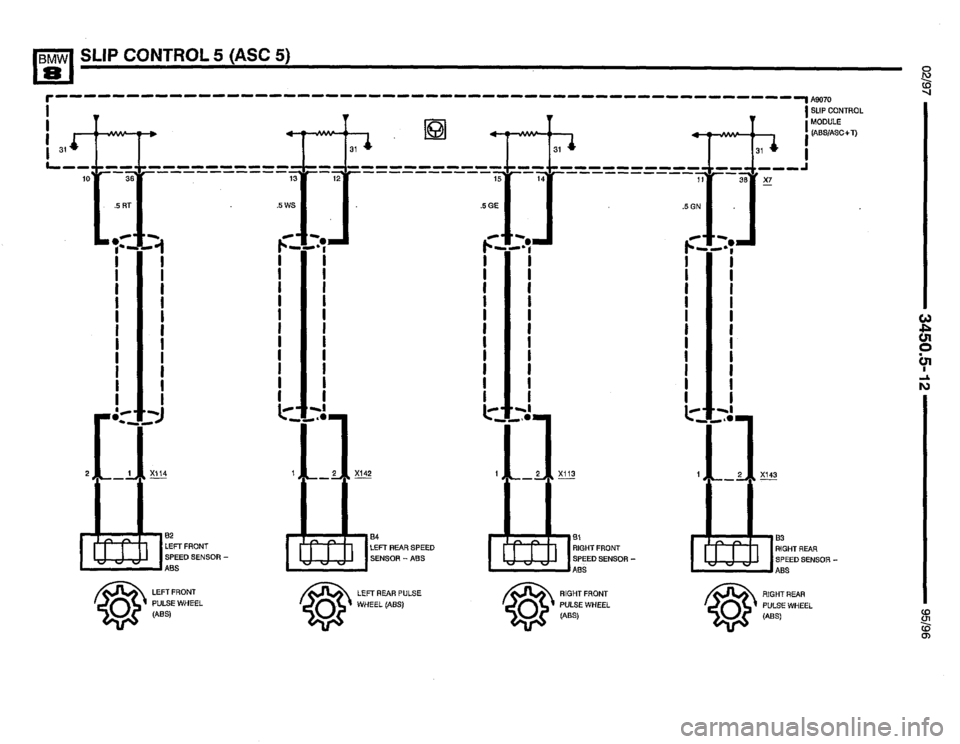 BMW 850csi 1995 E31 Electrical Troubleshooting Manual 