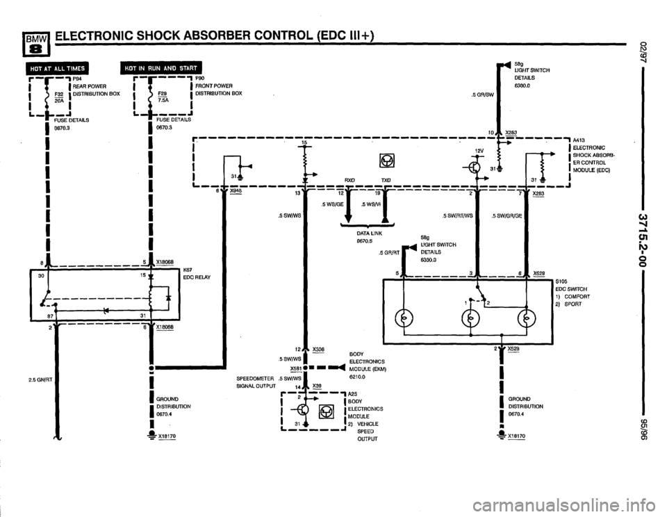 BMW 850csi 1995 E31 Electrical Troubleshooting Manual 