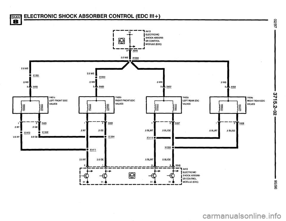 BMW 850csi 1995 E31 Electrical Troubleshooting Manual 
