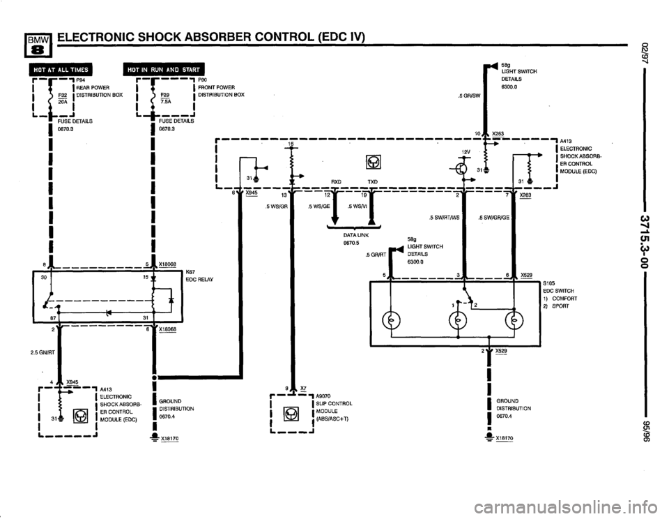 BMW 850csi 1995 E31 Electrical Troubleshooting Manual 