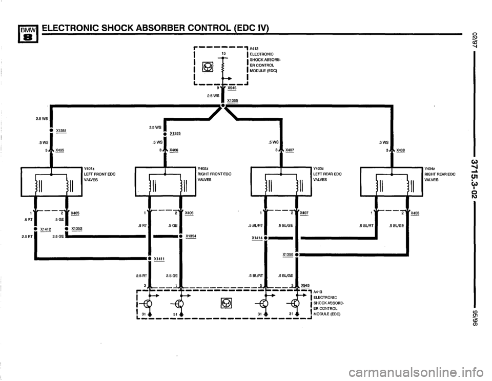 BMW 850csi 1995 E31 Electrical Troubleshooting Manual 