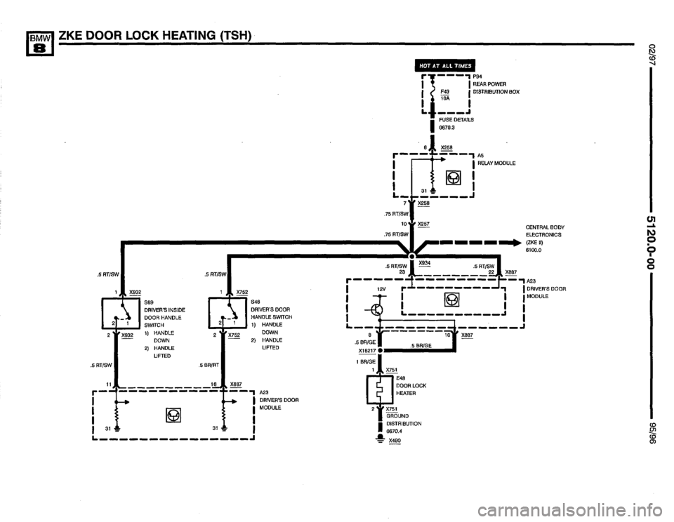 BMW 850csi 1995 E31 Electrical Troubleshooting Manual 