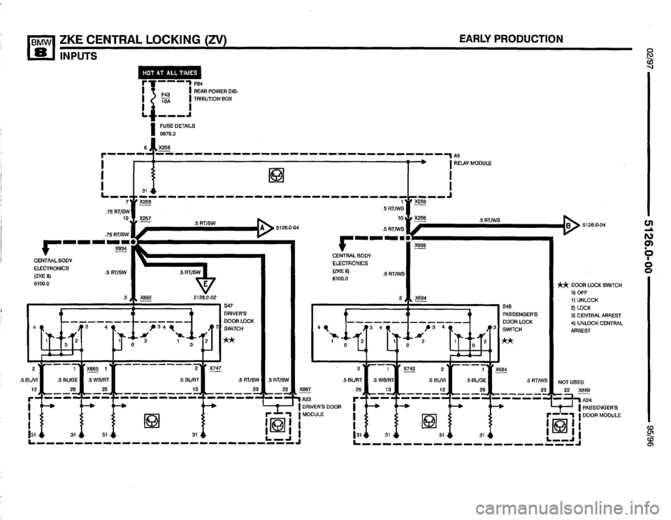 BMW 850csi 1995 E31 Electrical Troubleshooting Manual 