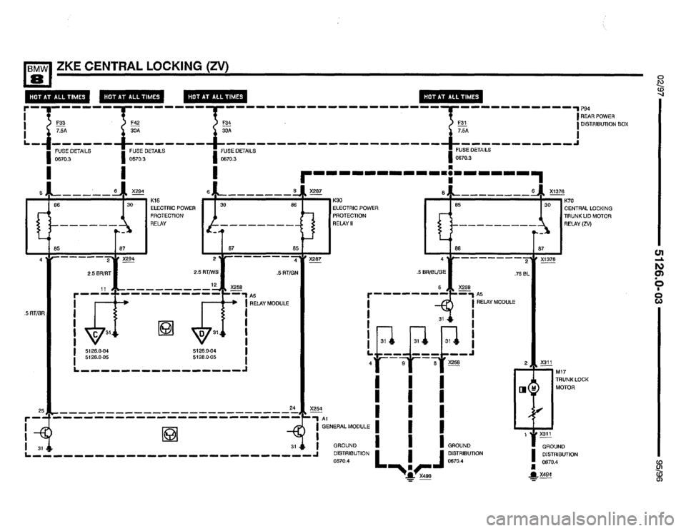 BMW 850csi 1995 E31 Electrical Troubleshooting Manual 