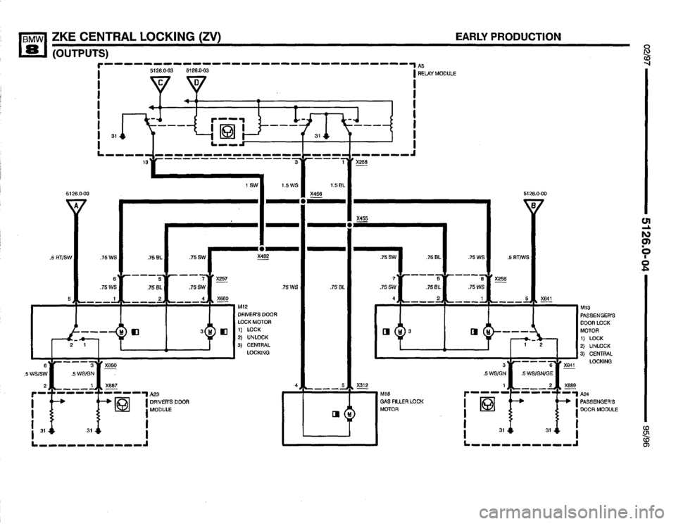 BMW 850csi 1995 E31 Electrical Troubleshooting Manual 