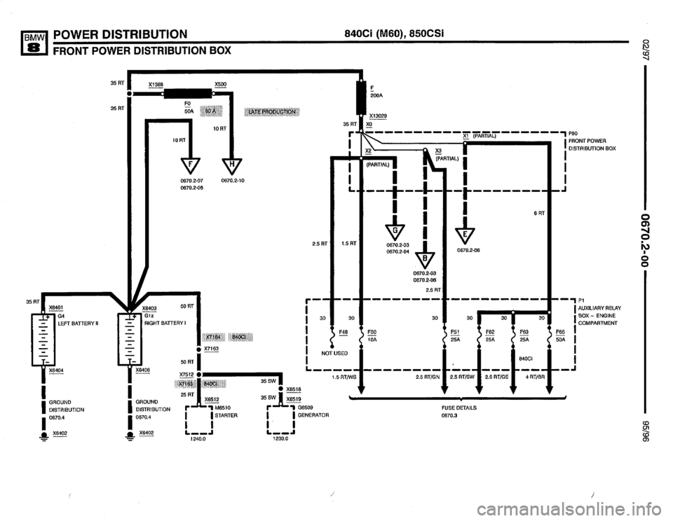 BMW 850csi 1995 E31 Electrical Troubleshooting Manual 