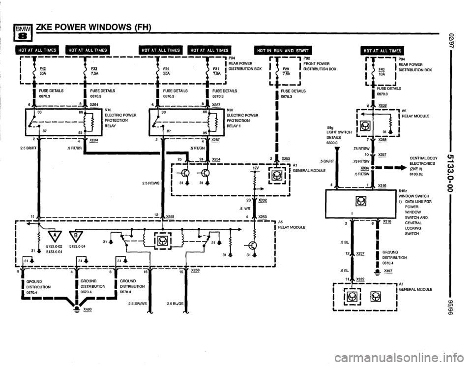 BMW 850csi 1995 E31 Electrical Troubleshooting Manual 
