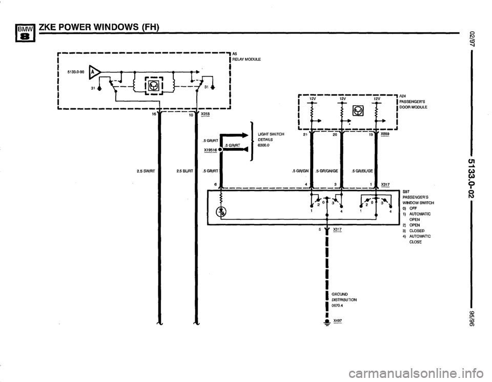 BMW 850csi 1995 E31 Electrical Troubleshooting Manual 