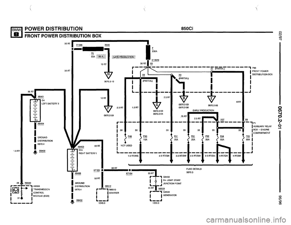 BMW 850csi 1995 E31 Electrical Troubleshooting Manual 