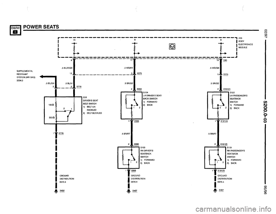 BMW 850csi 1995 E31 Electrical Troubleshooting Manual 