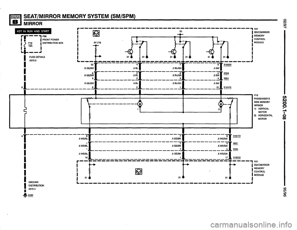 BMW 850csi 1995 E31 Electrical Troubleshooting Manual 