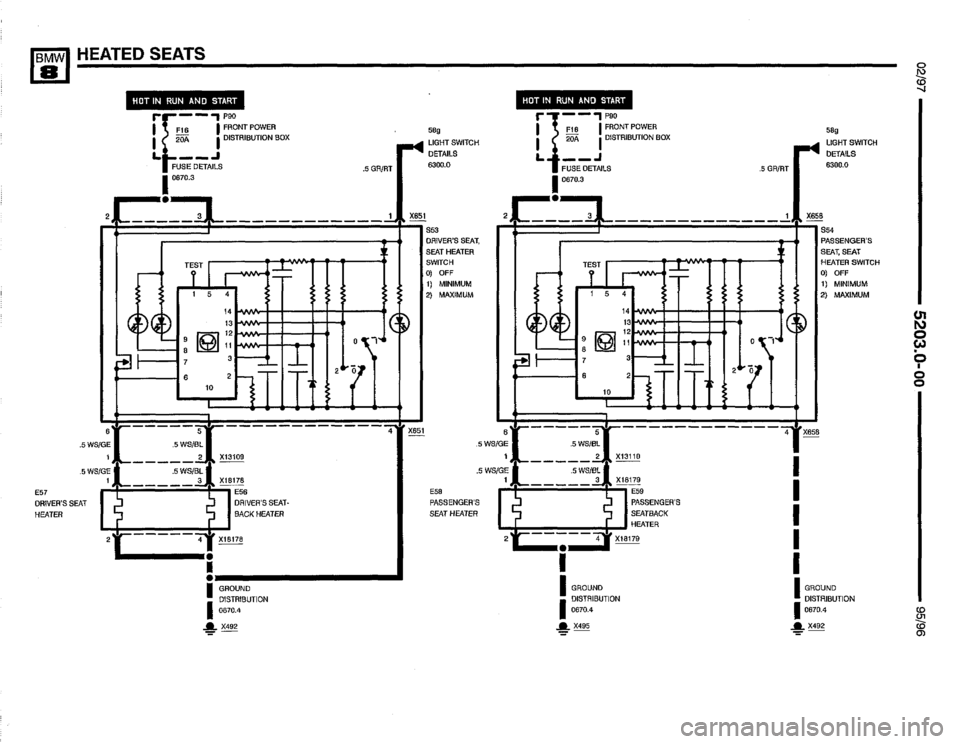 BMW 850csi 1995 E31 Electrical Troubleshooting Manual 