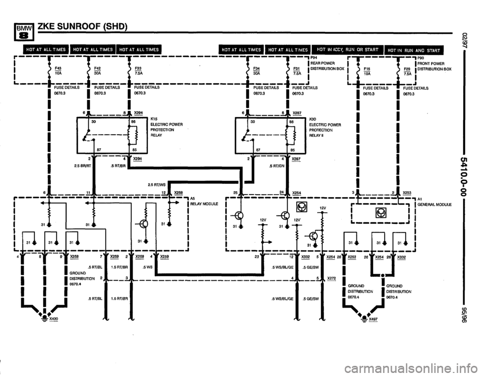 BMW 850csi 1995 E31 Electrical Troubleshooting Manual 