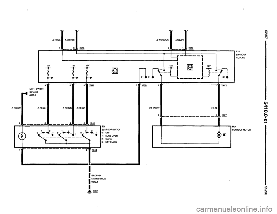 BMW 850csi 1995 E31 Electrical Troubleshooting Manual 