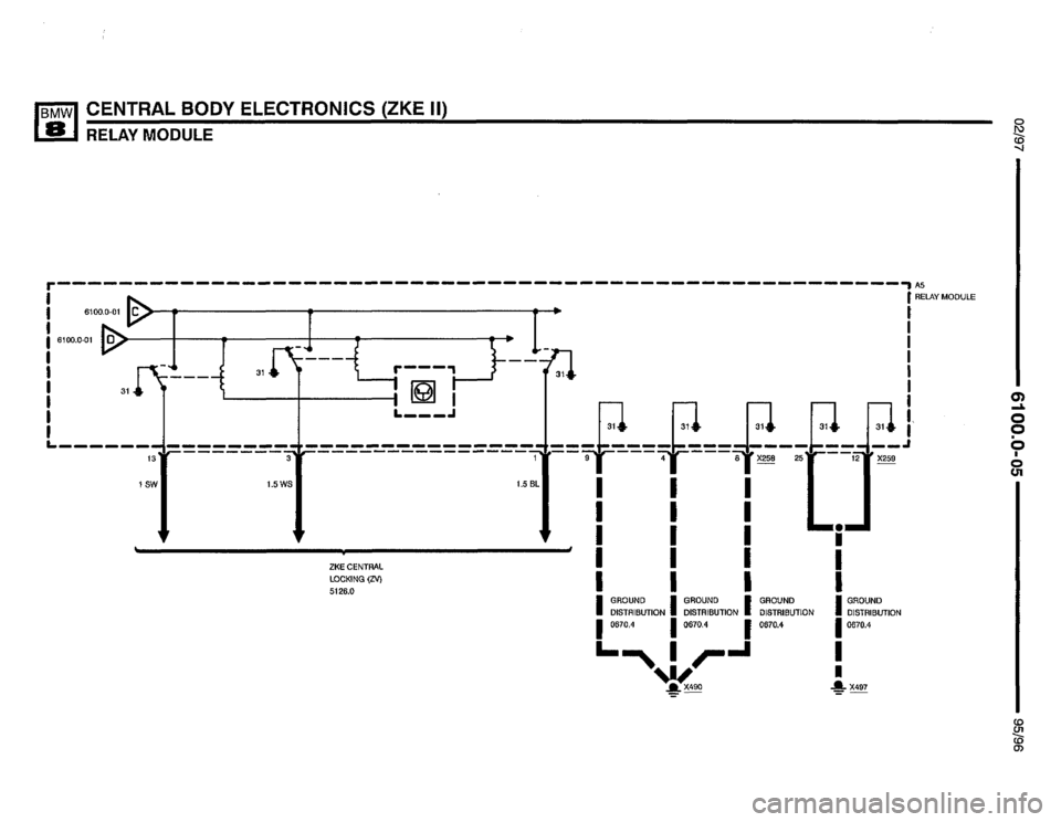 BMW 850csi 1995 E31 Electrical Troubleshooting Manual 