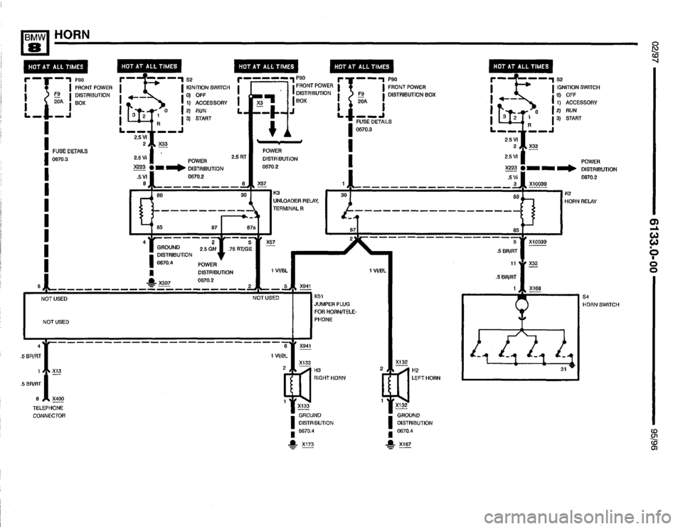 BMW 850csi 1995 E31 Electrical Troubleshooting Manual 