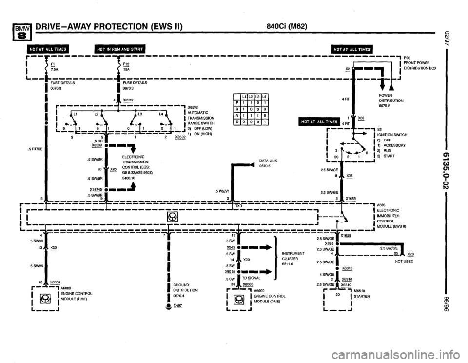 BMW 850csi 1995 E31 Electrical Troubleshooting Manual 