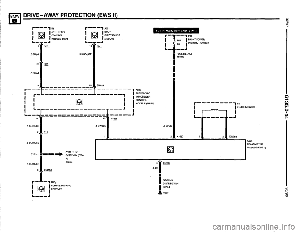 BMW 850csi 1995 E31 Electrical Troubleshooting Manual 