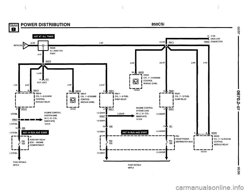 BMW 850csi 1995 E31 Electrical Troubleshooting Manual 