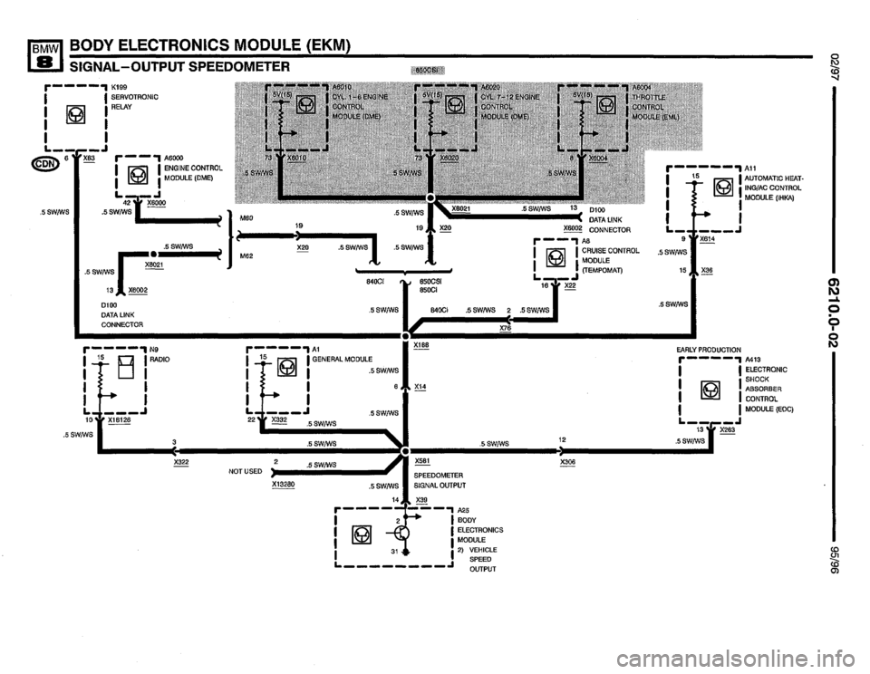 BMW 850csi 1995 E31 Electrical Troubleshooting Manual 