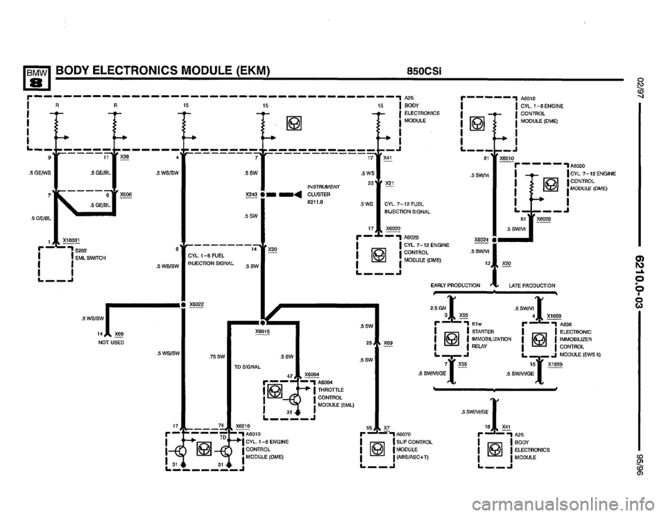 BMW 850csi 1995 E31 Electrical Troubleshooting Manual 