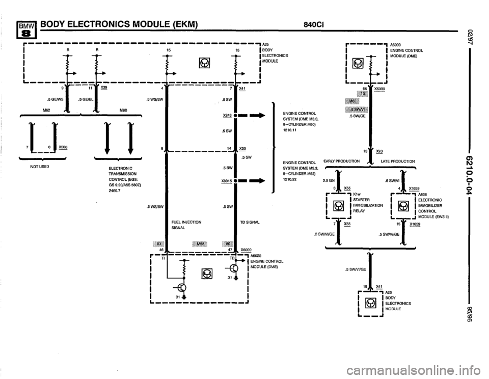 BMW 850csi 1995 E31 Electrical Troubleshooting Manual 