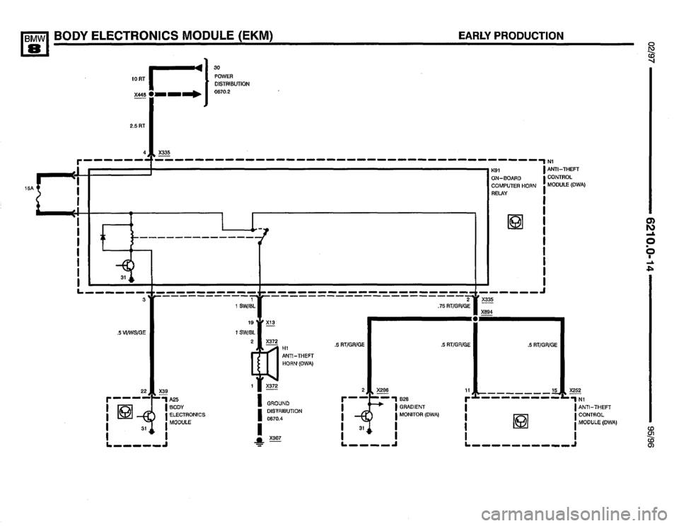 BMW 850csi 1995 E31 Electrical Troubleshooting Manual 
