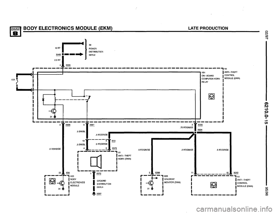 BMW 850csi 1995 E31 Electrical Troubleshooting Manual 