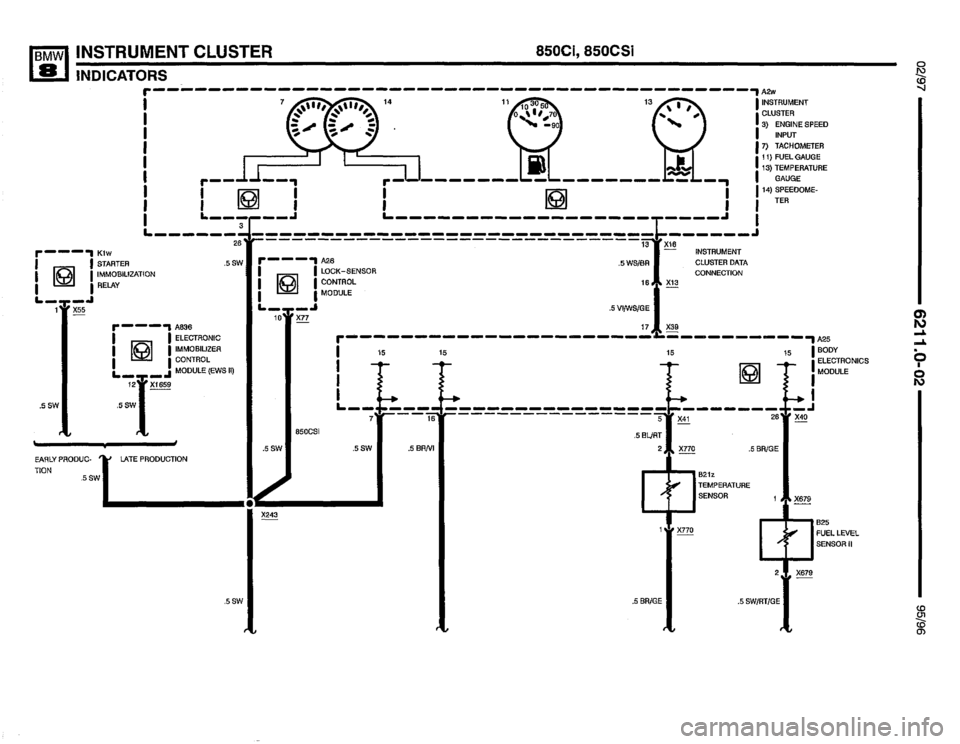 BMW 850csi 1995 E31 Electrical Troubleshooting Manual 