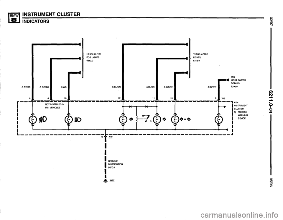 BMW 850csi 1995 E31 Electrical Troubleshooting Manual 