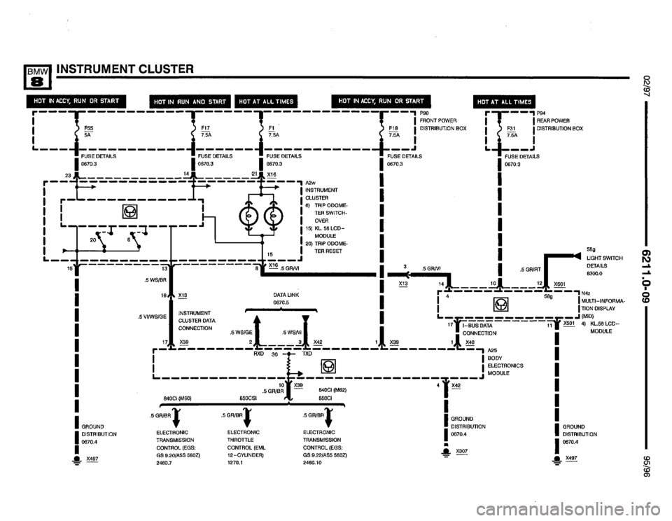 BMW 850csi 1995 E31 Electrical Troubleshooting Manual 