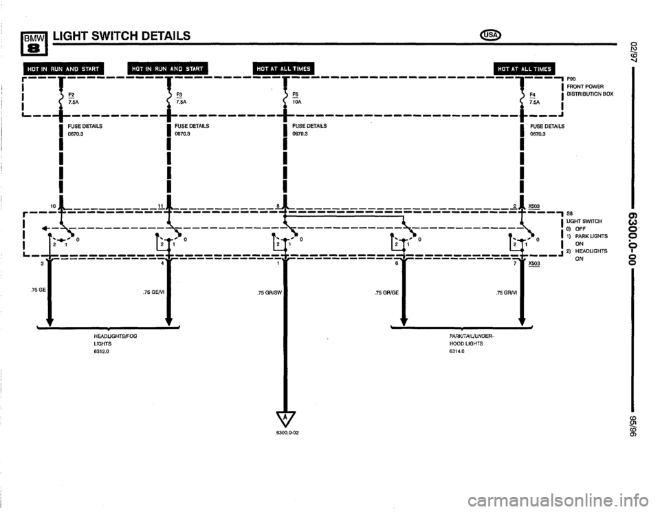 BMW 850csi 1995 E31 Electrical Troubleshooting Manual 