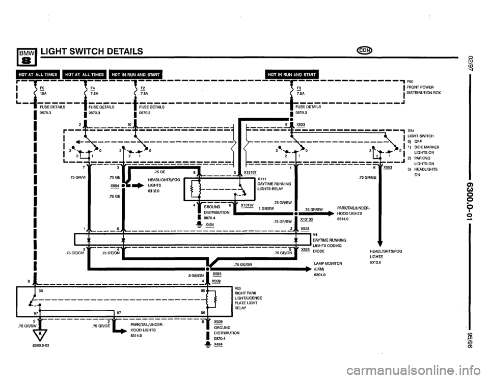 BMW 850csi 1995 E31 Electrical Troubleshooting Manual 