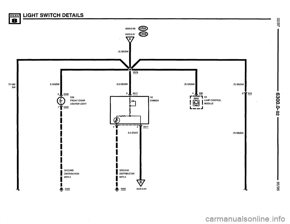 BMW 850csi 1995 E31 Electrical Troubleshooting Manual 