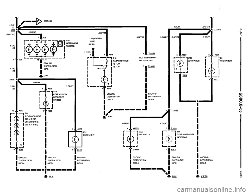 BMW 850csi 1995 E31 Electrical Troubleshooting Manual 